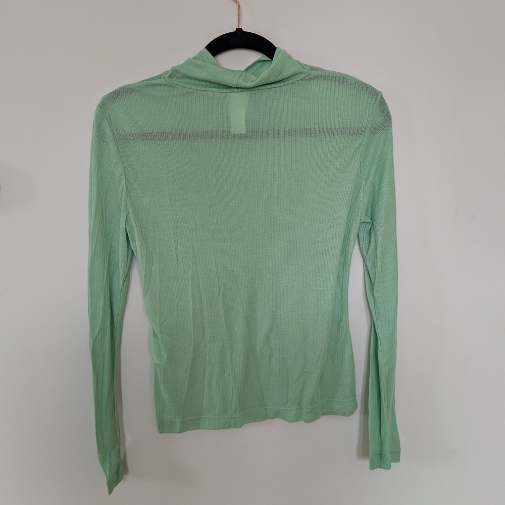 H&M Cream Ribbed Short Sleeve Top - Picture 3 of 5